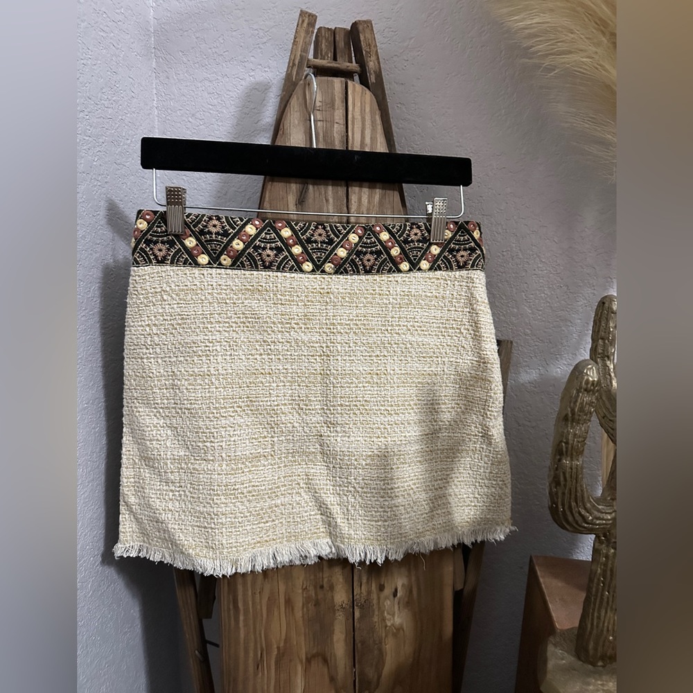 Zara brand embellished waist skirt